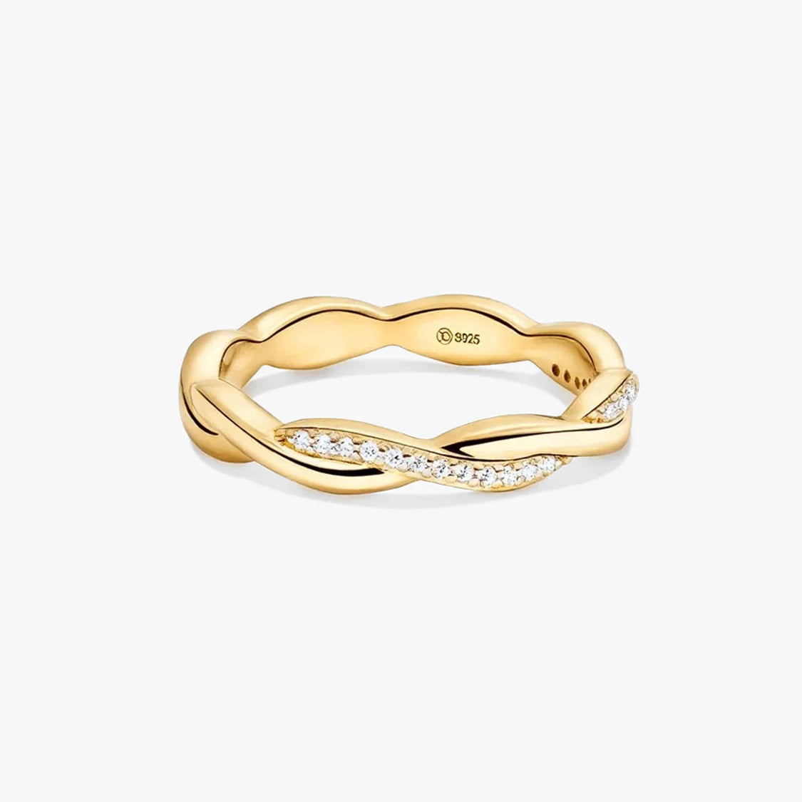 Twisted Pave Ring