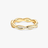 Twisted Pave Ring