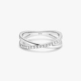 Pave Crossover Ring