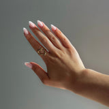 ADJUSTABLE TEXTURED HEART RING - GOLD