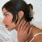 Love Heart Earrings - Gold