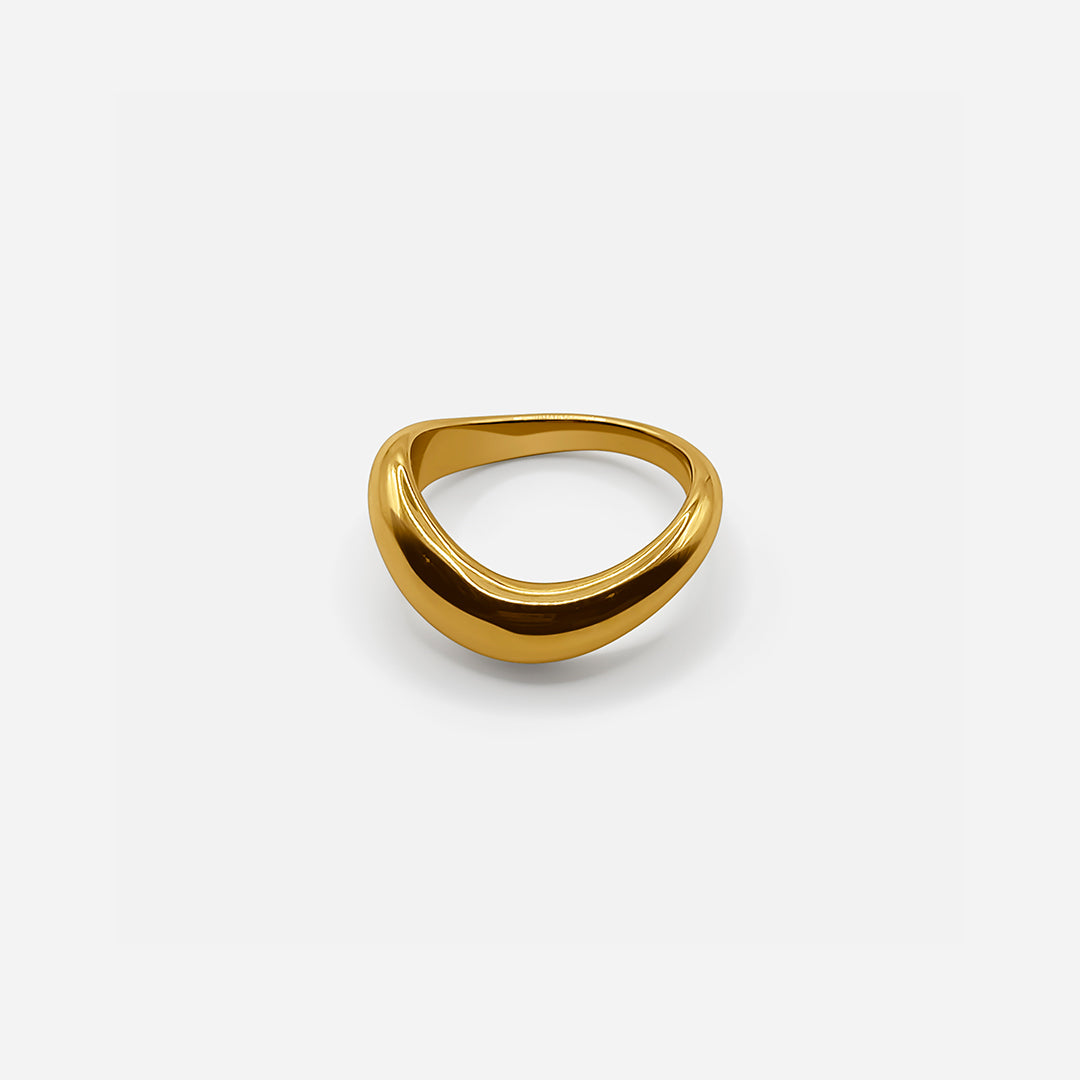 CURVED RING - GOLD