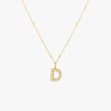 Pearl Initial Necklace
