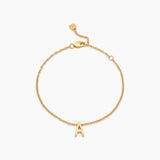 Dainty Initial Charm Bracelet