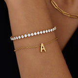 Dainty Initial Charm Bracelet