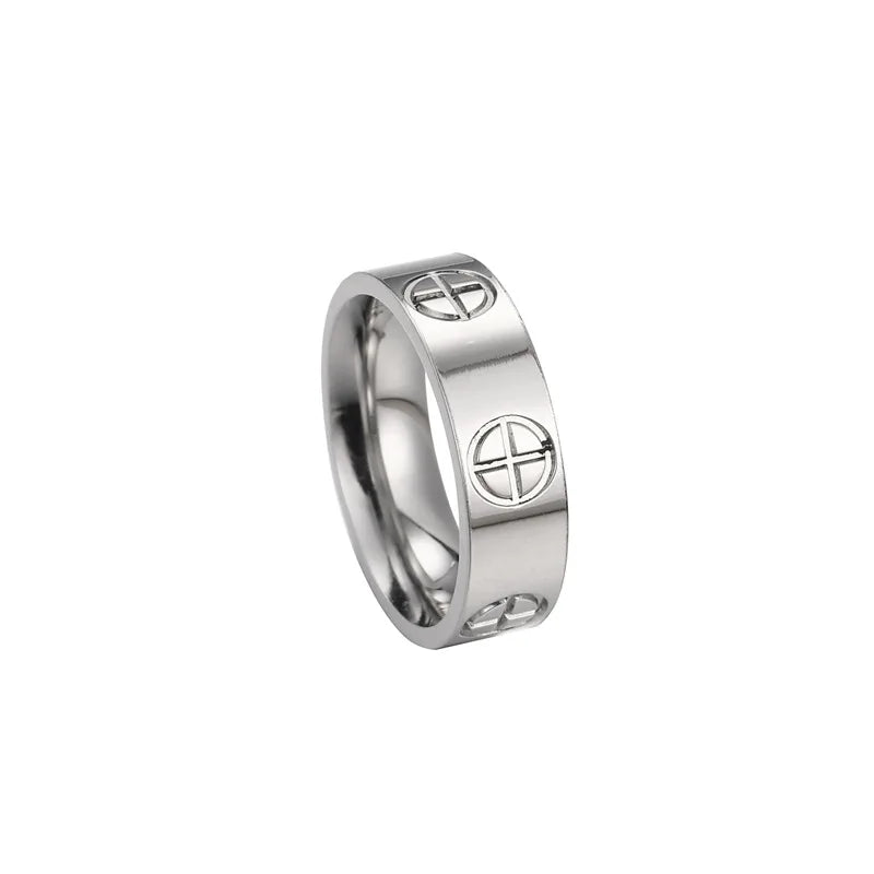 Julia Classic Stainless Steel Cross Rings for Women