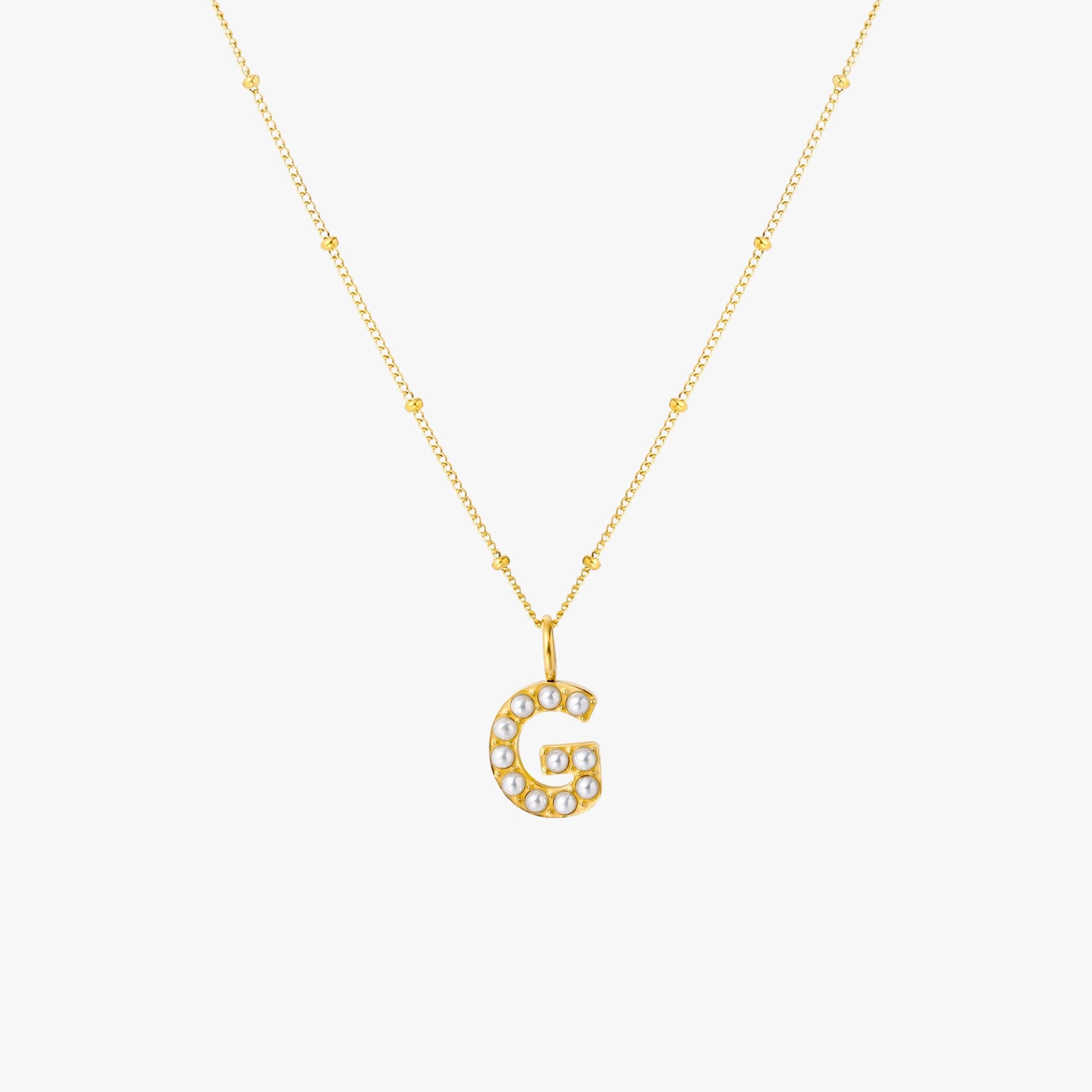 Pearl Initial Necklace