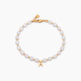 Pearl Initial Charm Bracelet