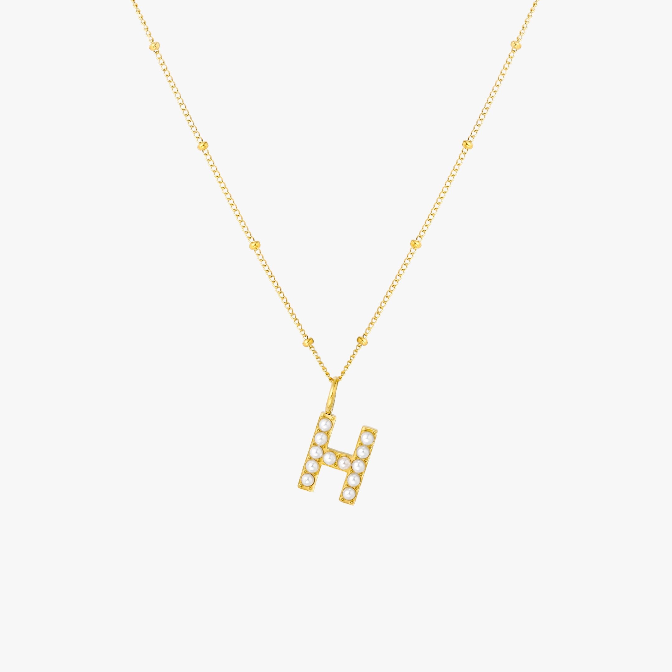 Pearl Initial Necklace