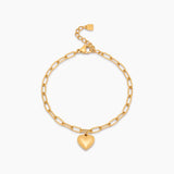 Paperclip Heart Charm Bracelet