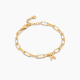 Paperclip Initial Charm Bracelet
