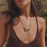 CORD PEBBLE NECKLACE GOLD
