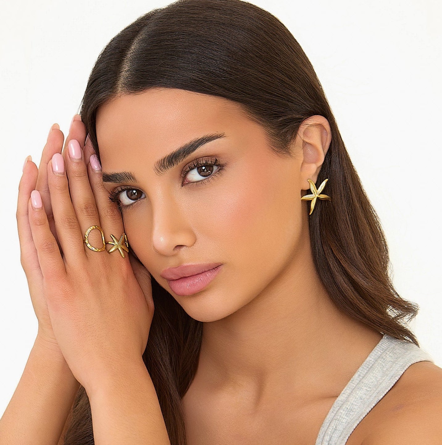 18K GOLD STARFISH EARRINGS