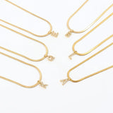 Melly Initial Herringbone Necklace