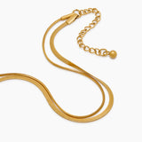 Double Snake Chain Layered Bracelet