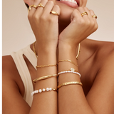 Double Snake Chain Layered Bracelet