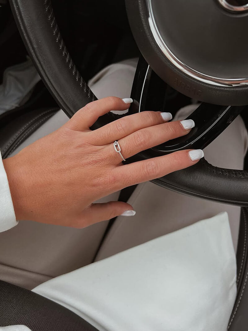 Emma - Geometric Ring for Women, Elegant Sterling Silver Design