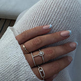 Emma - Geometric Ring for Women, Elegant Sterling Silver Design