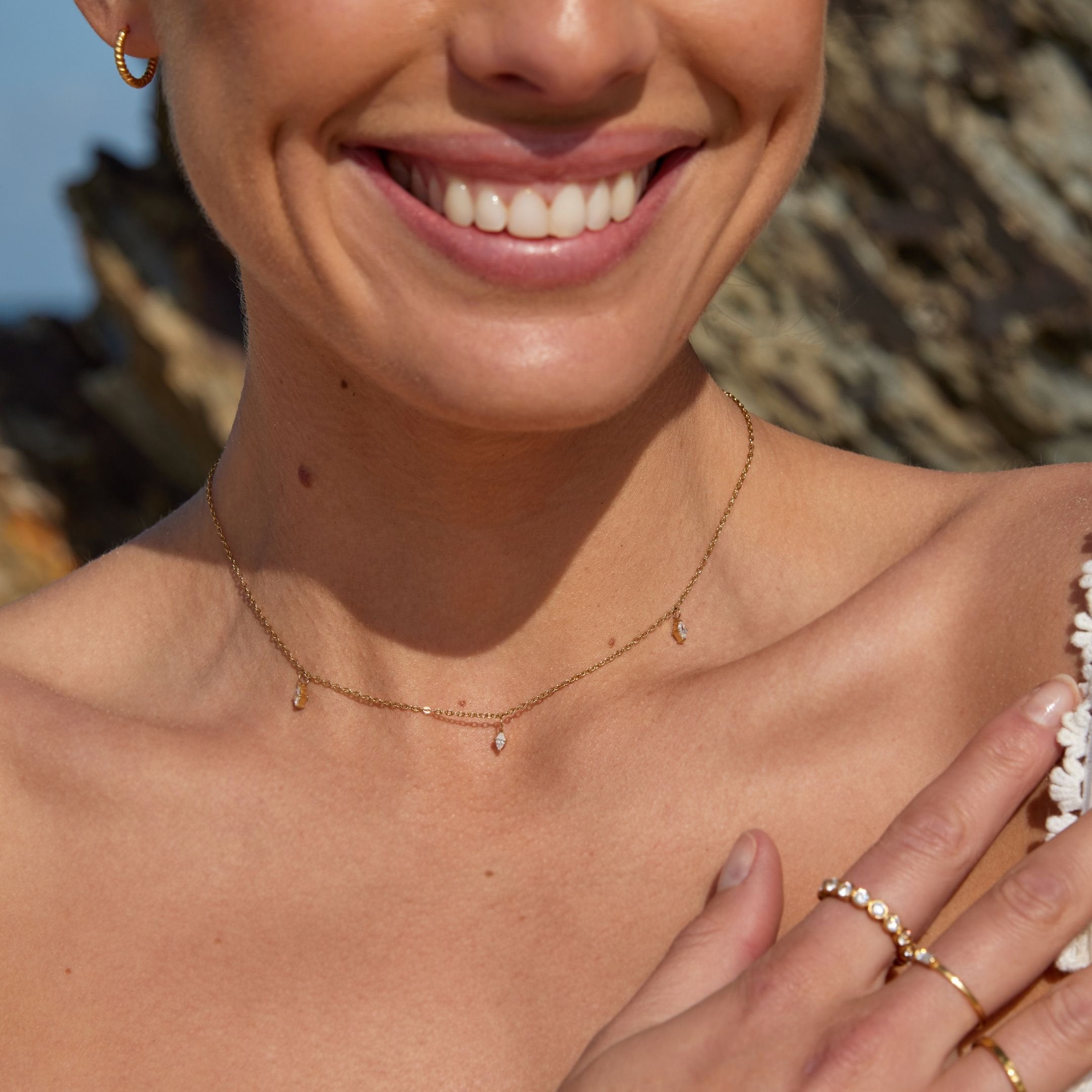 Triple Sparkle Choker