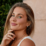 Leigh White Hoop Earrings