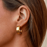 Mari Semi Hoop Earrings