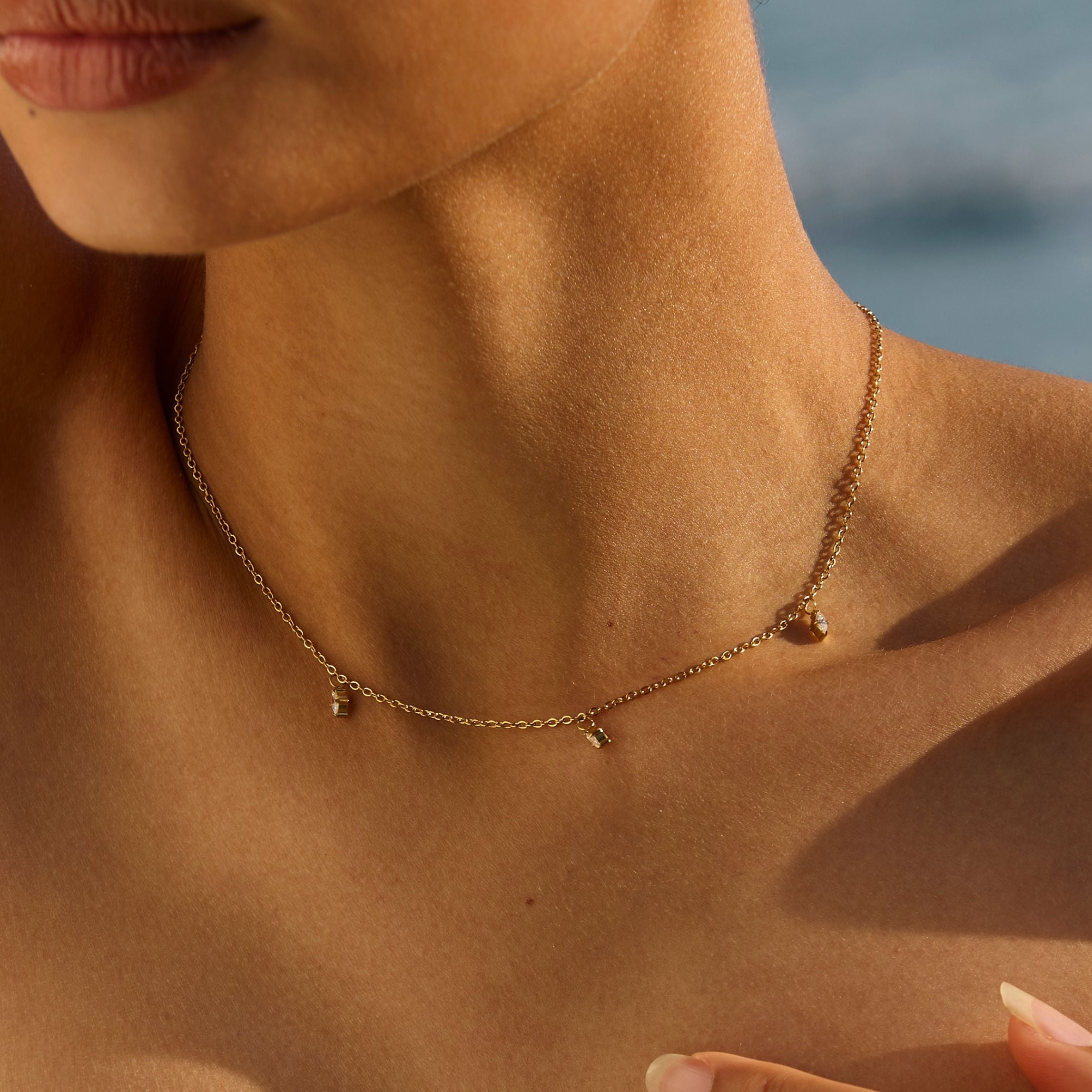 Triple Sparkle Choker