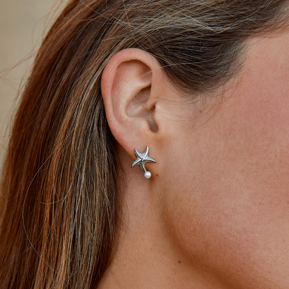 Naia Shell & Starfish Silver Earrings