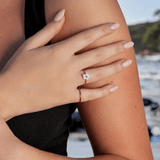 Pearl White Blossom Flower Ring