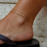 Pia Gold Layered Anklet