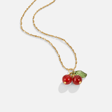 Red Cherry Pendant Necklace