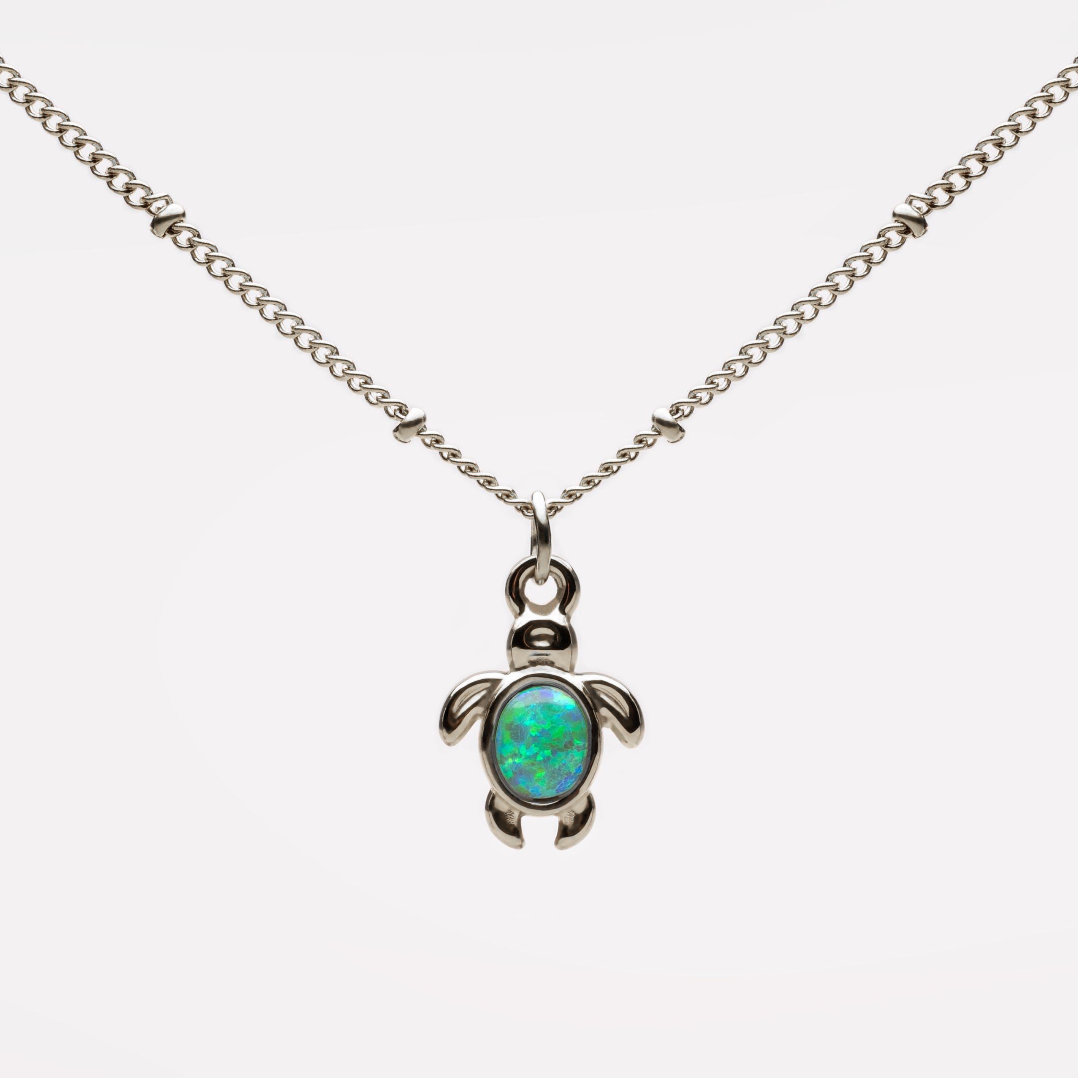 Opal Turtle Necklace