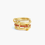Astrid Fire Red Stacked Ring