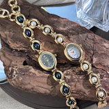 Aubrielle Women's Watch - Elegant Quartz Timepiece with Rhinestone Dial and Silky Texture for Ladies