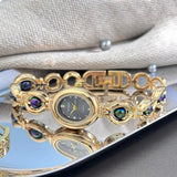 Aubrielle Women's Watch - Elegant Quartz Timepiece with Rhinestone Dial and Silky Texture for Ladies