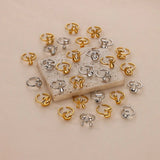 Cindella Gold Rings for Women - Adjustable Stainless Steel Bubble Letter Design