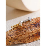 Desiree - Adjustable Stainless Steel Flower Ring with Sparkling Cubic Zirconia