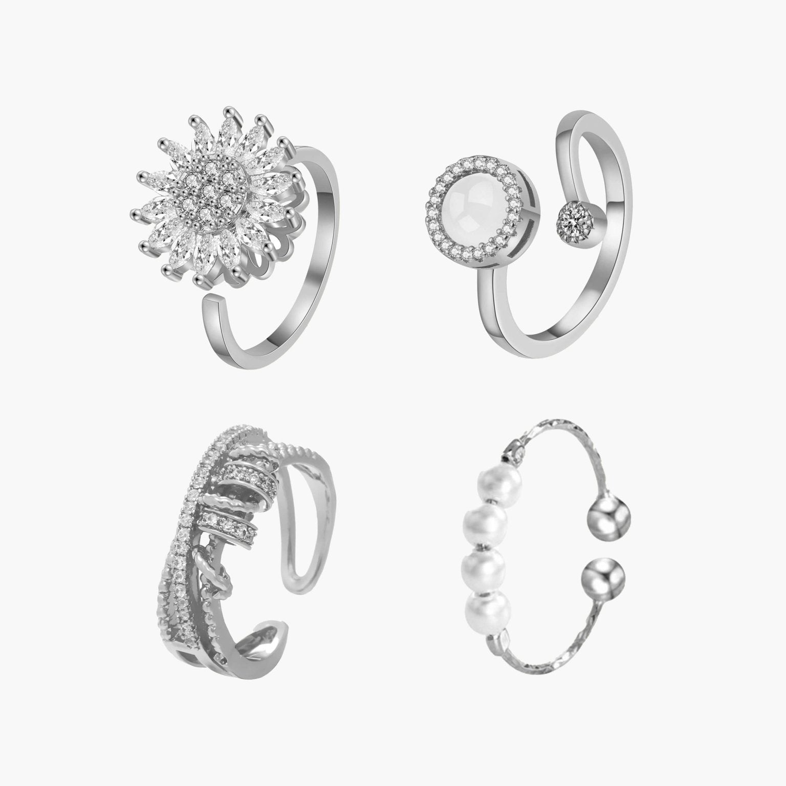 Eliz Anxiety Spinner Ring Set
