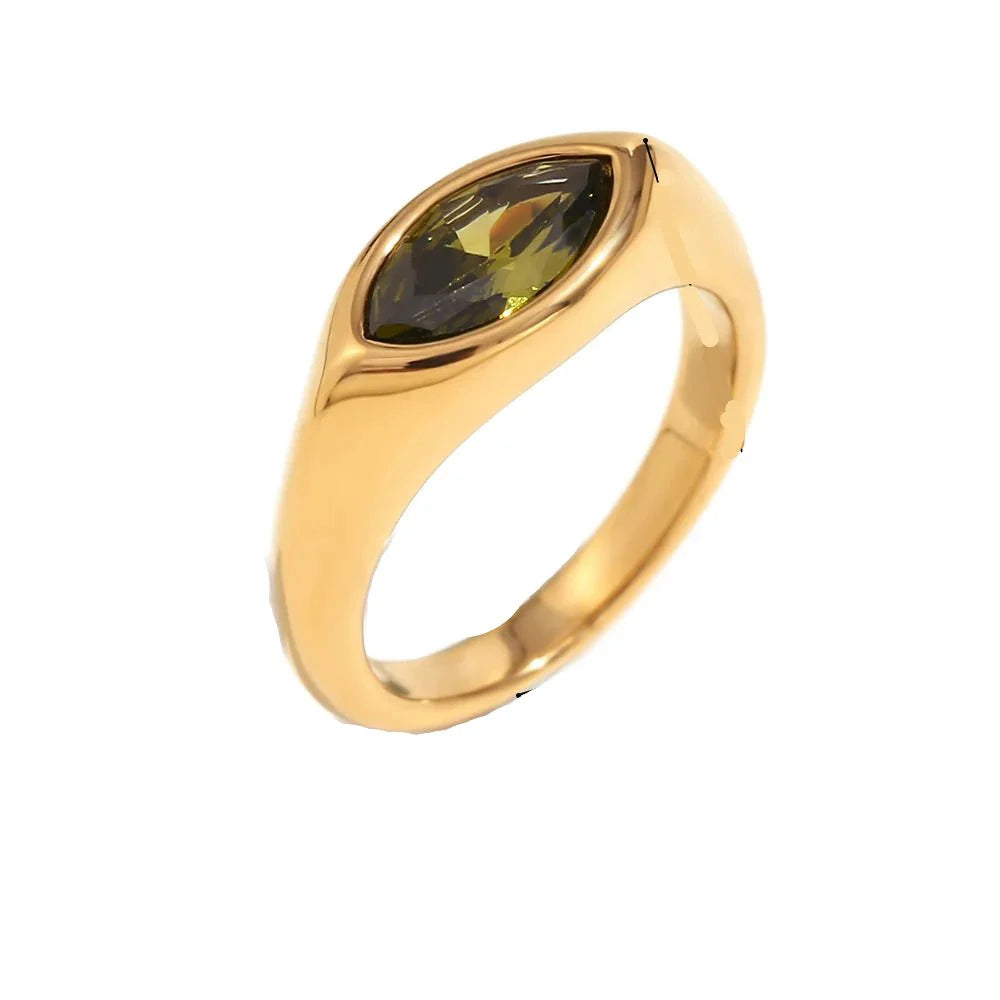 Aurora Ring - Colorful Horse Eye Zircon Ring in Durable Hypoallergenic Steel