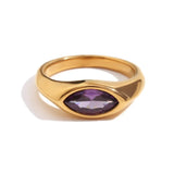 Aurora Ring - Colorful Horse Eye Zircon Ring in Durable Hypoallergenic Steel