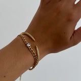 Serenity Gemstone Cuff Bracelet